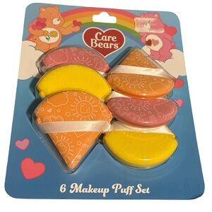 Care Bears 6 Makeup Puff Set New